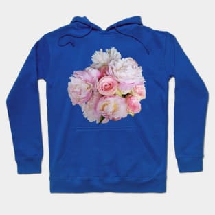 Pink Peony Flowers and Roses Photo Cutout Hoodie